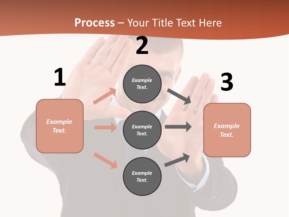 Sign Young Gesticulate PowerPoint Template