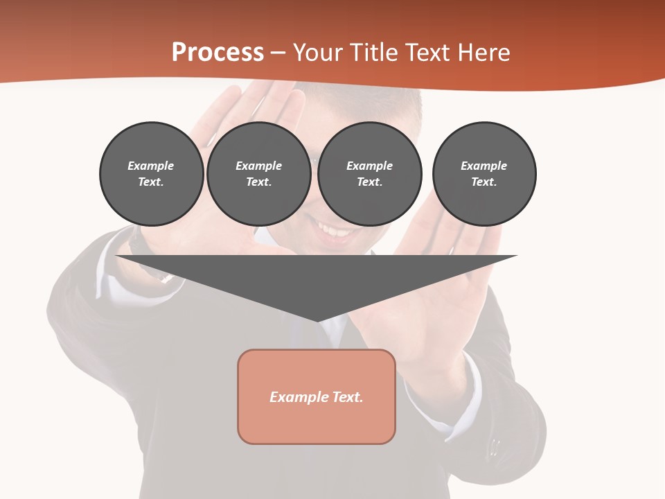 Sign Young Gesticulate PowerPoint Template