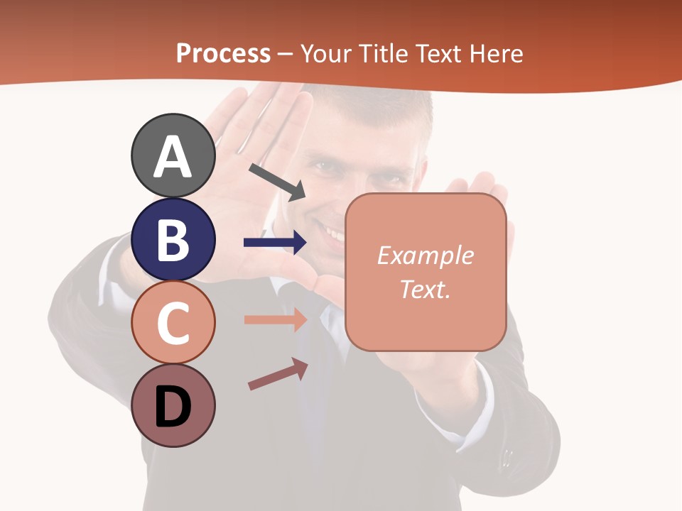Sign Young Gesticulate PowerPoint Template