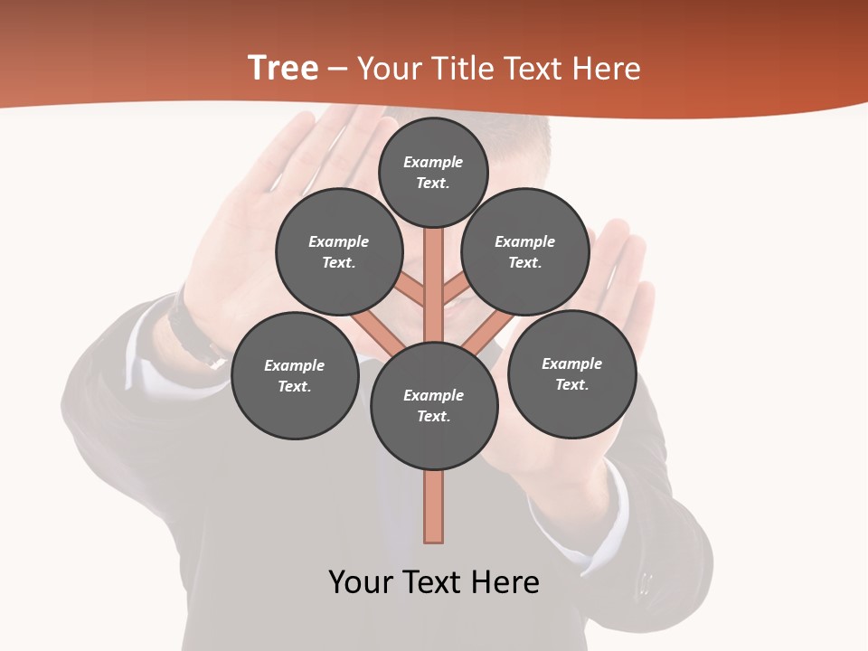 Sign Young Gesticulate PowerPoint Template