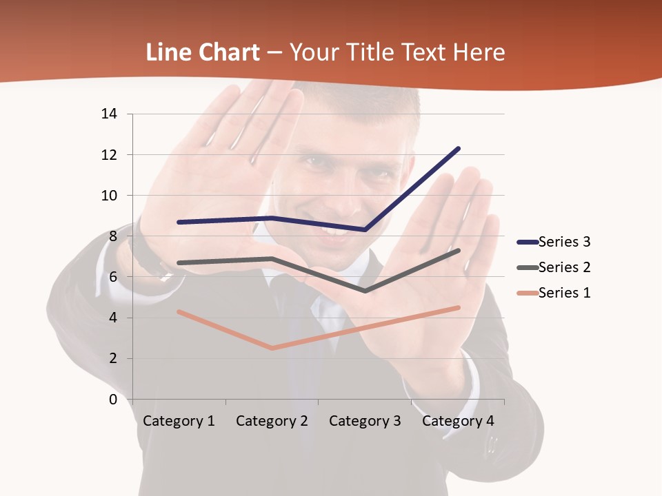 Sign Young Gesticulate PowerPoint Template