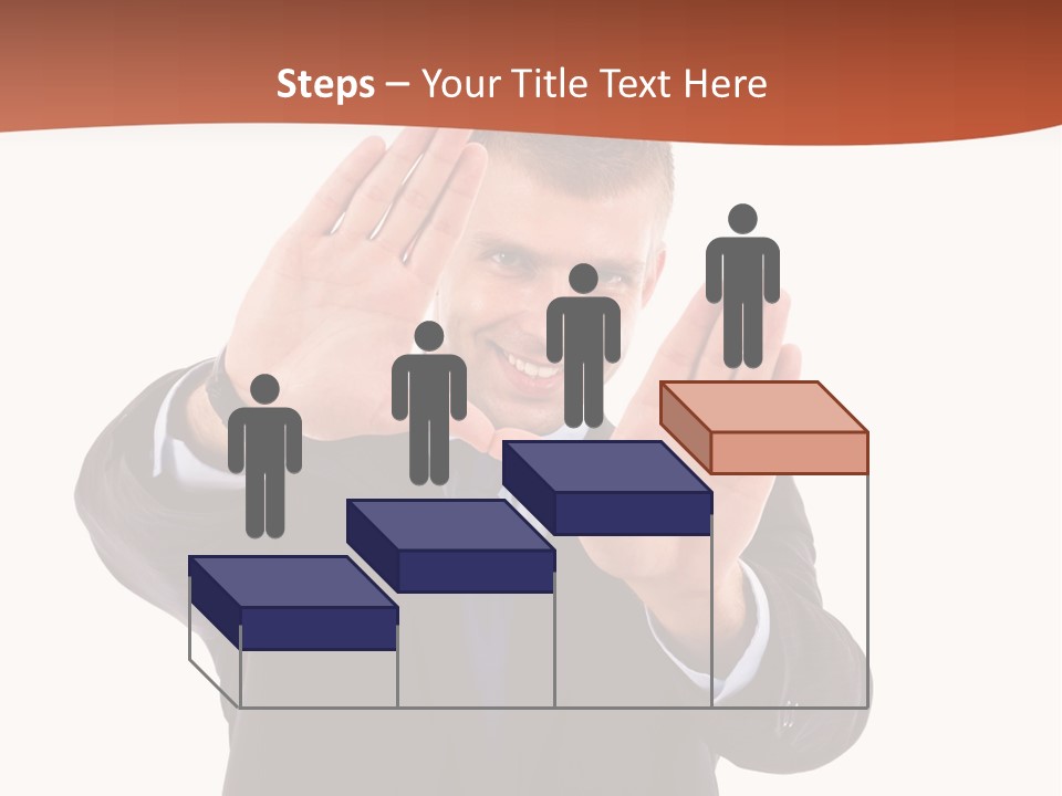 Sign Young Gesticulate PowerPoint Template