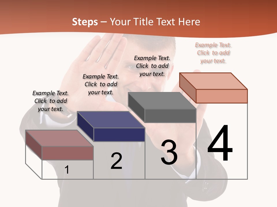 Sign Young Gesticulate PowerPoint Template