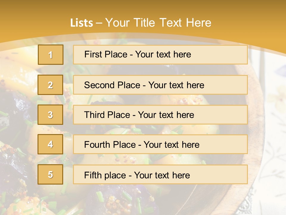 Sauce Vegetarian Variation PowerPoint Template