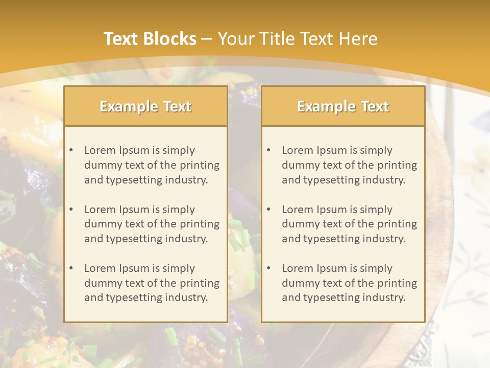 Sauce Vegetarian Variation PowerPoint Template