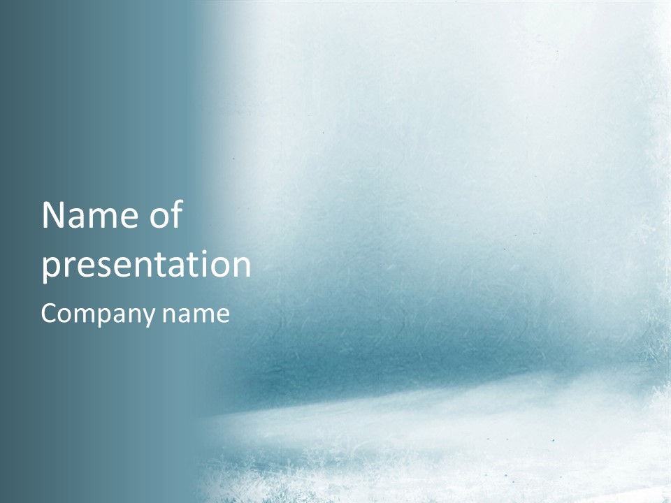 A Blue And White Background With The Words Name Of Presentation PowerPoint Template