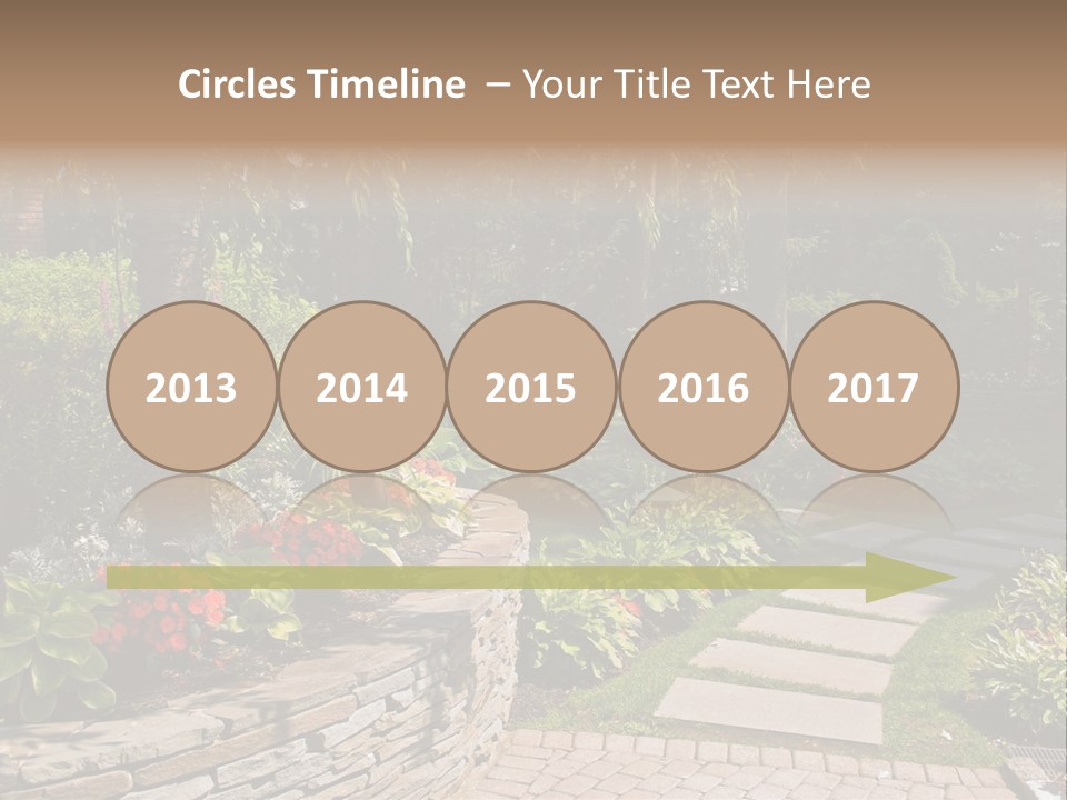 Summer Pathway Green PowerPoint Template