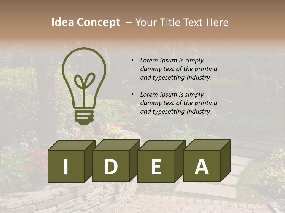 Summer Pathway Green PowerPoint Template