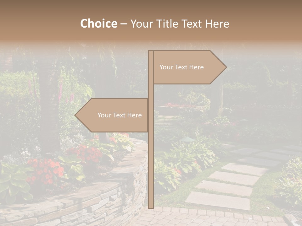 Summer Pathway Green PowerPoint Template