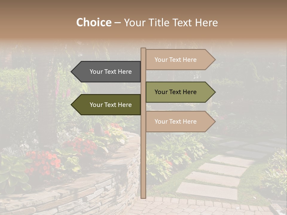 Summer Pathway Green PowerPoint Template