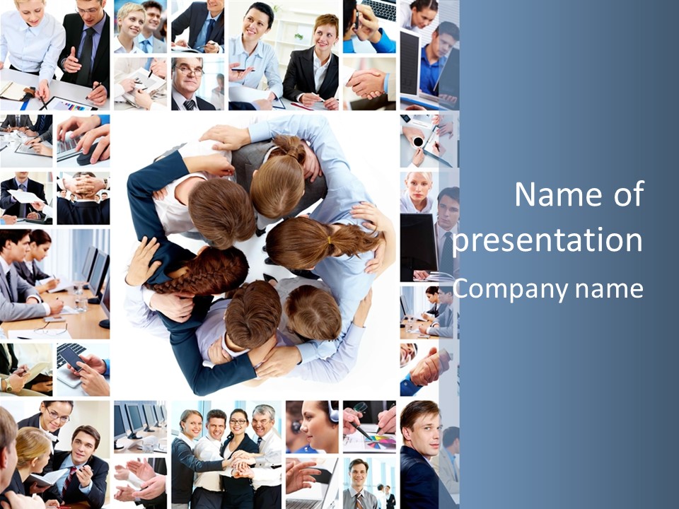 Staff Happy Businessman PowerPoint Template