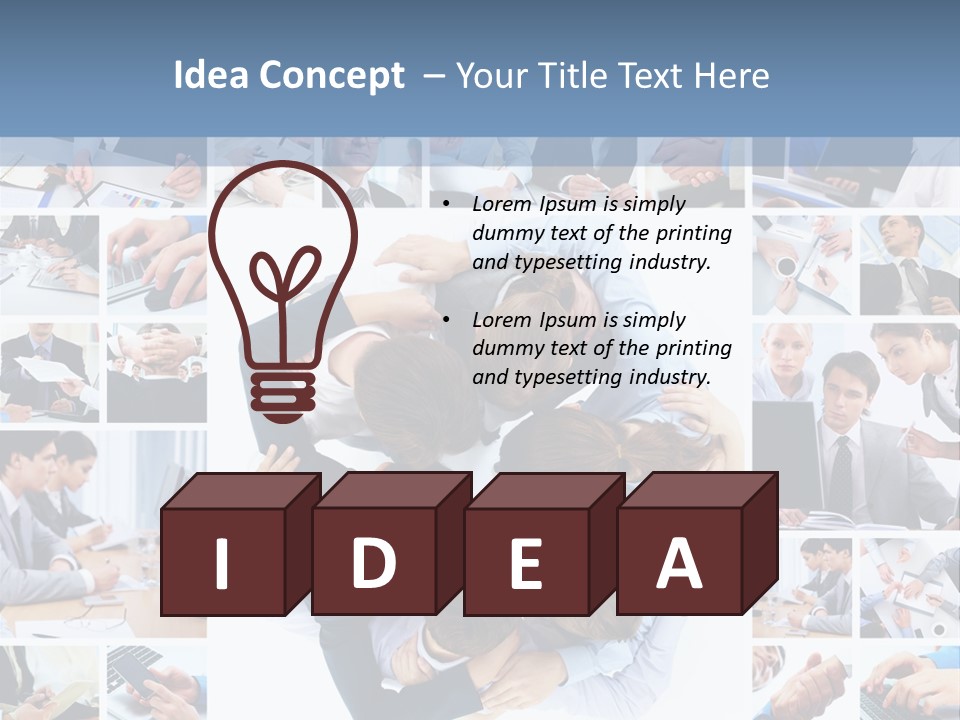 Staff Happy Businessman PowerPoint Template