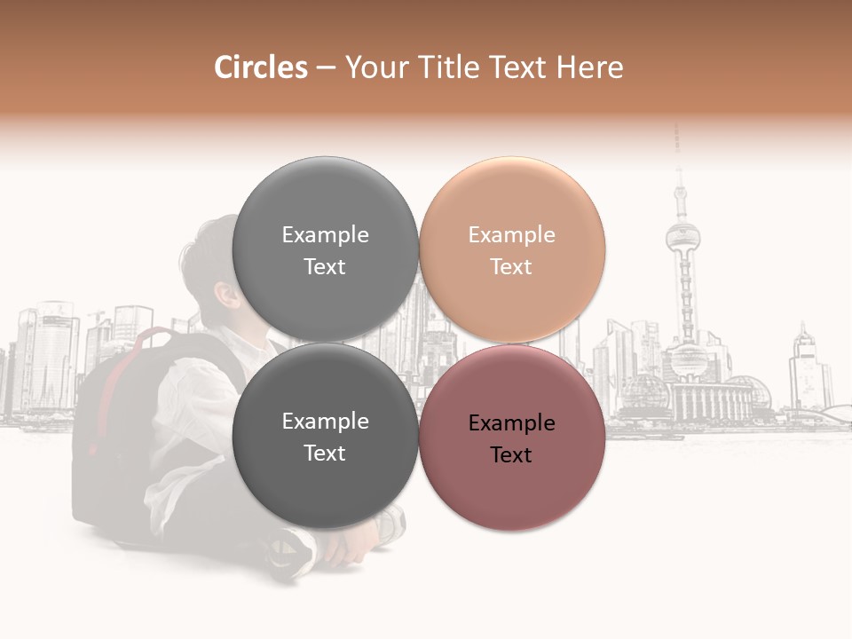 Shanghai Boy Backpack PowerPoint Template