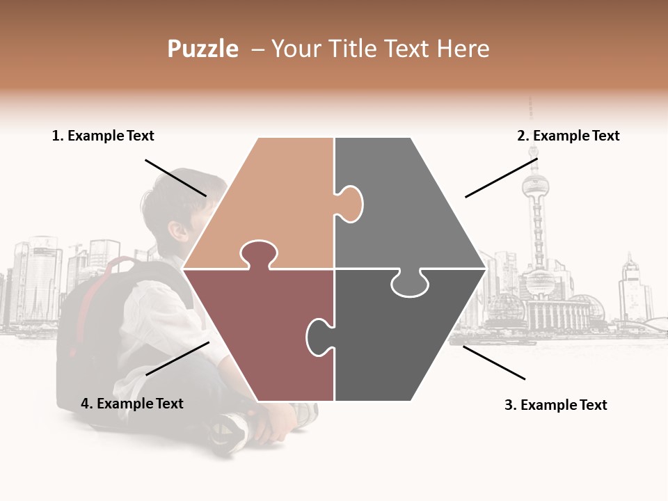 Shanghai Boy Backpack PowerPoint Template