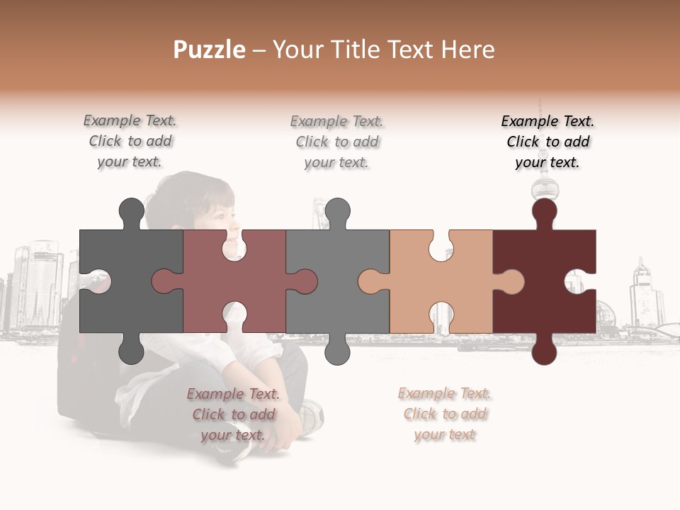 Shanghai Boy Backpack PowerPoint Template