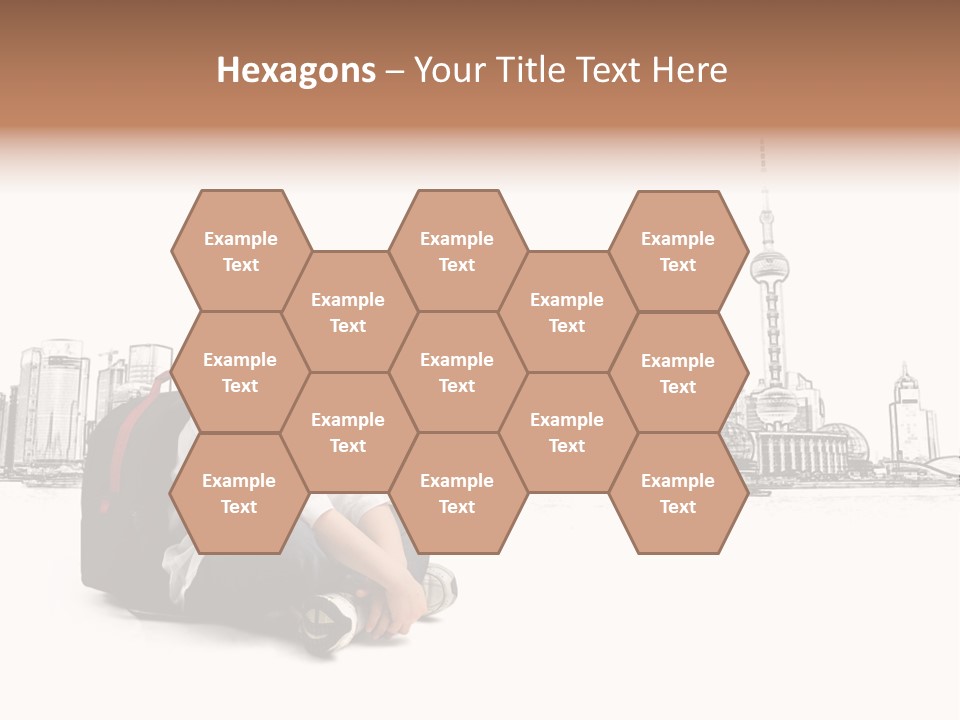 Shanghai Boy Backpack PowerPoint Template