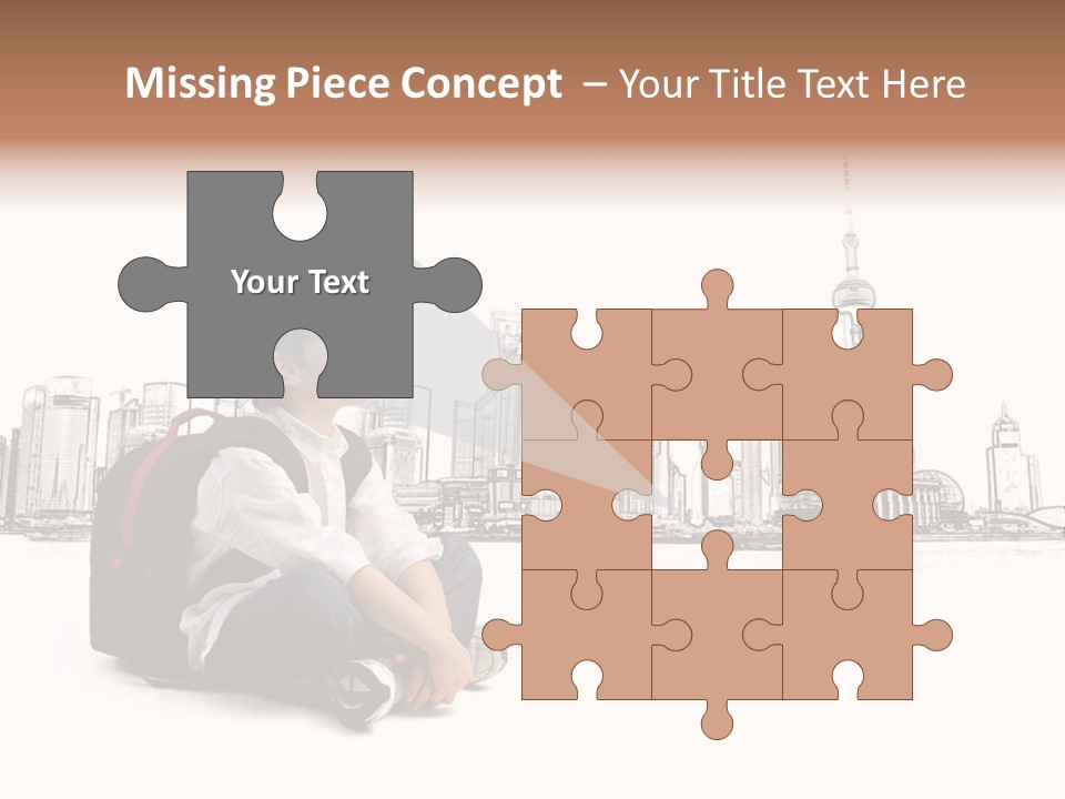 Shanghai Boy Backpack PowerPoint Template