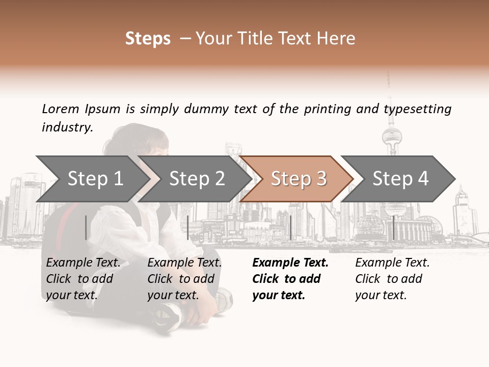 Shanghai Boy Backpack PowerPoint Template