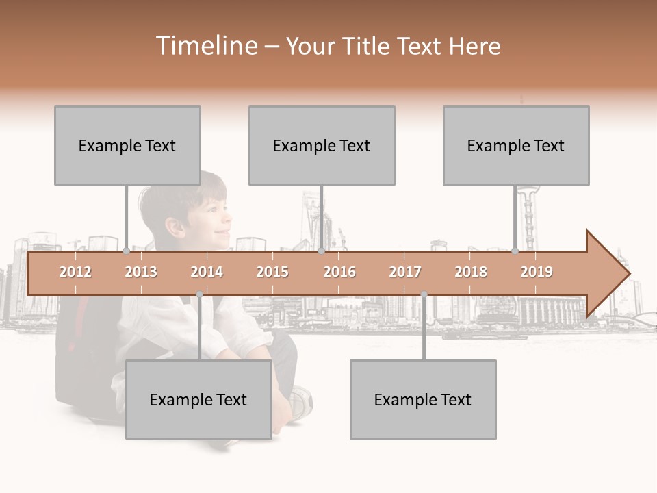 Shanghai Boy Backpack PowerPoint Template