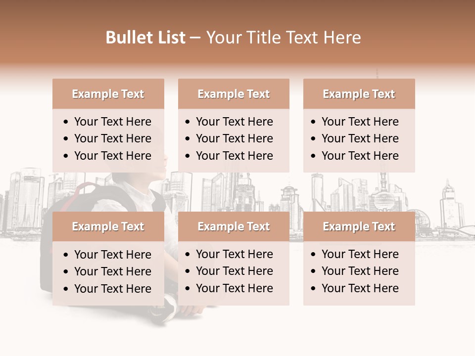 Shanghai Boy Backpack PowerPoint Template