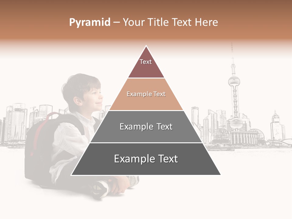 Shanghai Boy Backpack PowerPoint Template