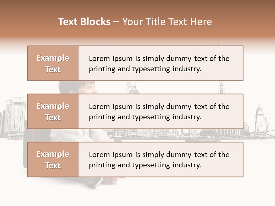 Shanghai Boy Backpack PowerPoint Template