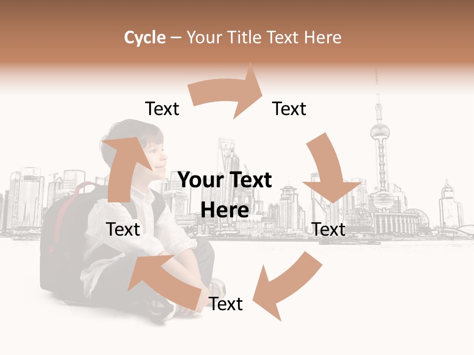 Shanghai Boy Backpack PowerPoint Template