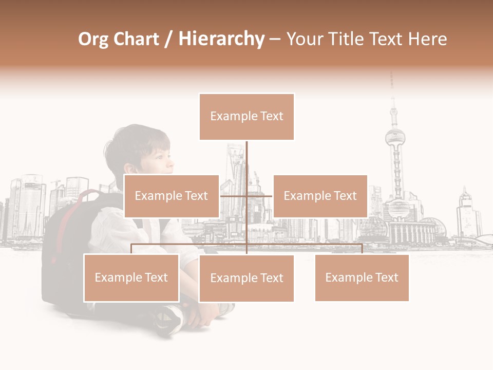 Shanghai Boy Backpack PowerPoint Template