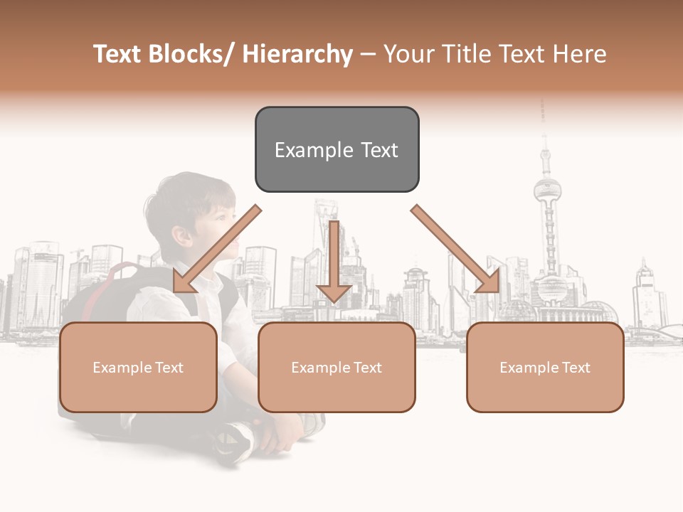 Shanghai Boy Backpack PowerPoint Template