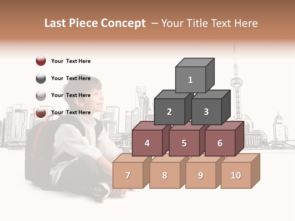 Shanghai Boy Backpack PowerPoint Template