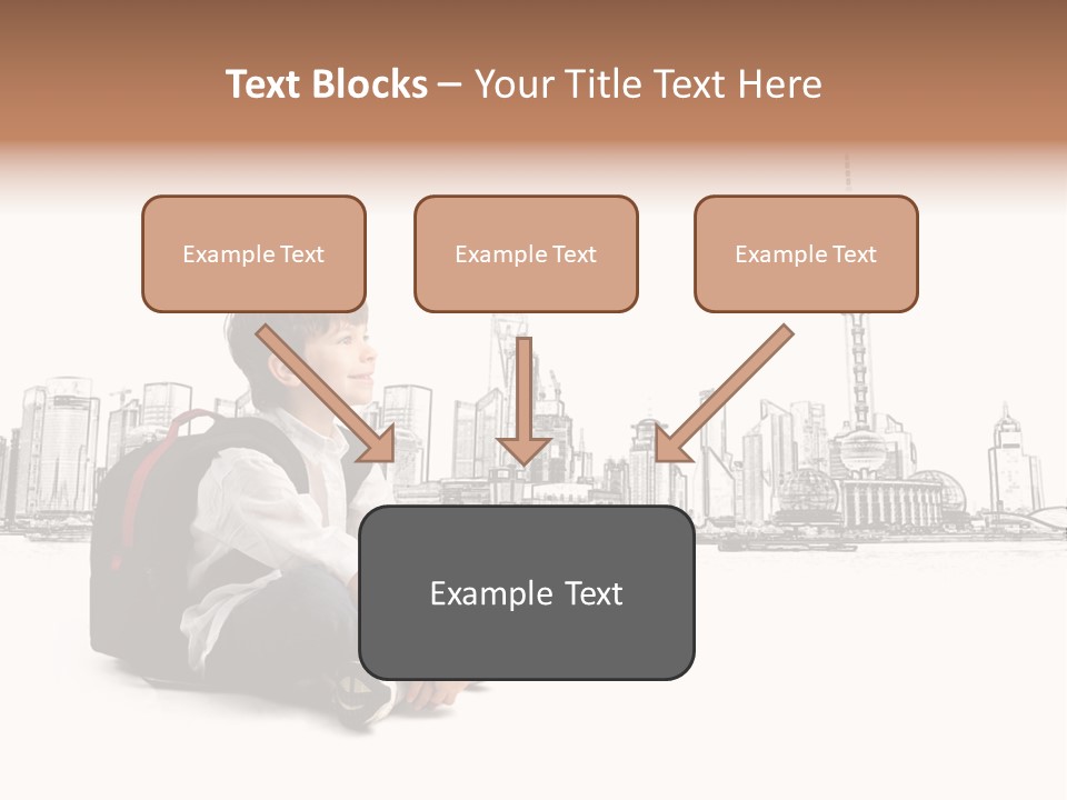 Shanghai Boy Backpack PowerPoint Template