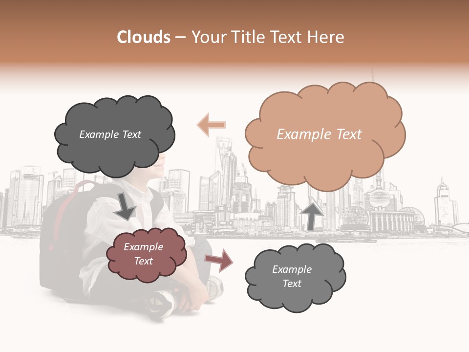 Shanghai Boy Backpack PowerPoint Template