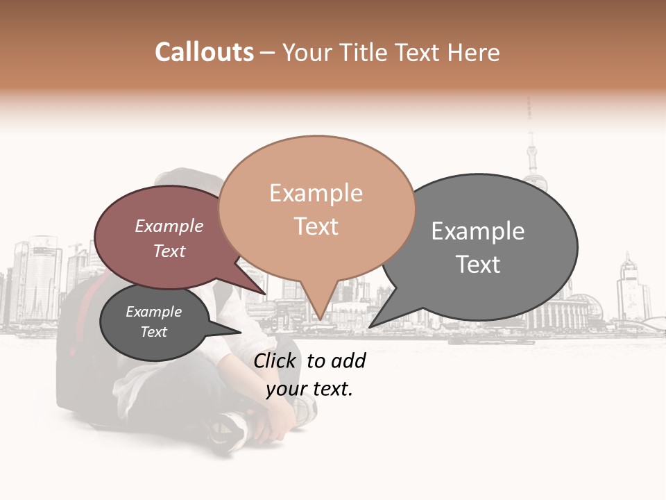 Shanghai Boy Backpack PowerPoint Template