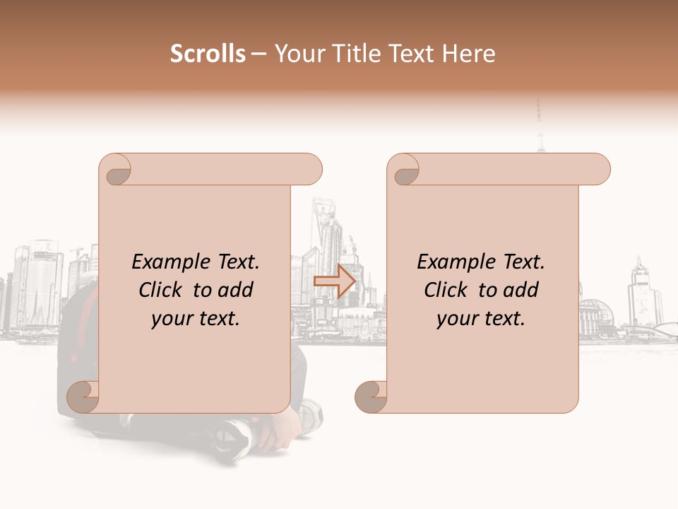 Shanghai Boy Backpack PowerPoint Template