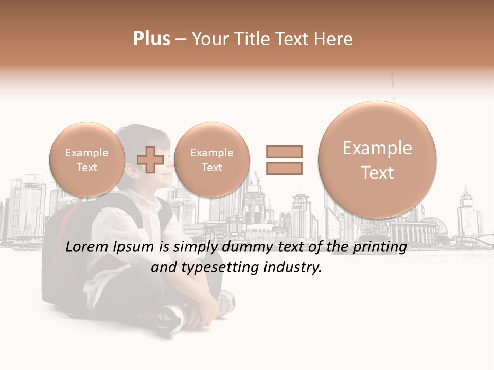 Shanghai Boy Backpack PowerPoint Template