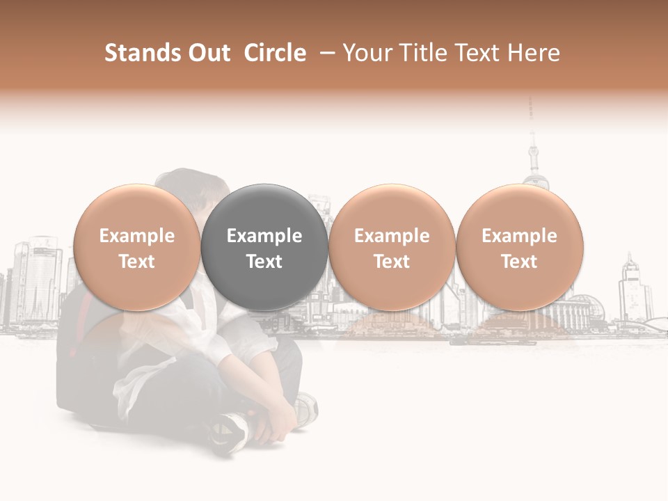 Shanghai Boy Backpack PowerPoint Template