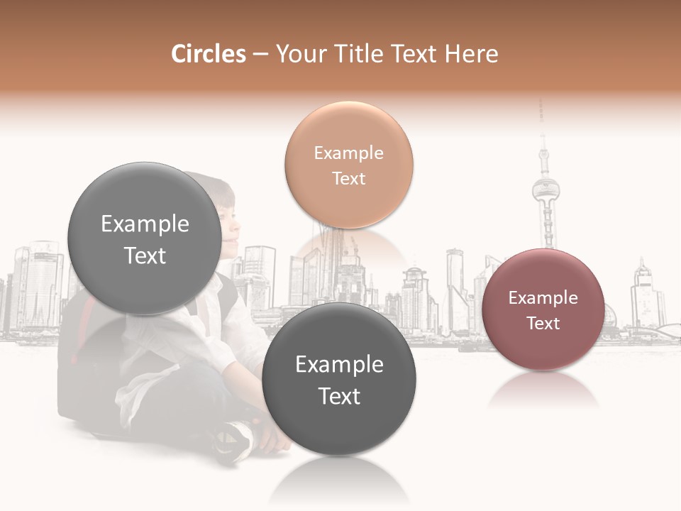 Shanghai Boy Backpack PowerPoint Template