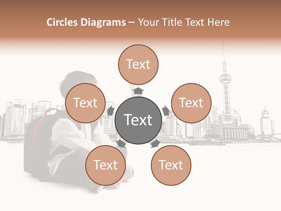 Shanghai Boy Backpack PowerPoint Template