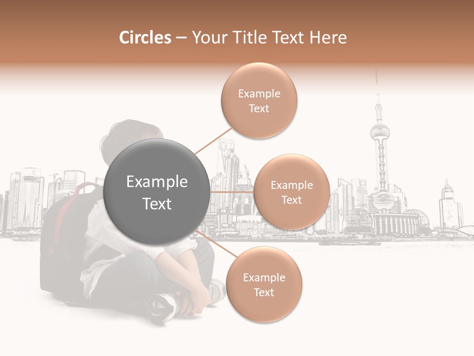 Shanghai Boy Backpack PowerPoint Template