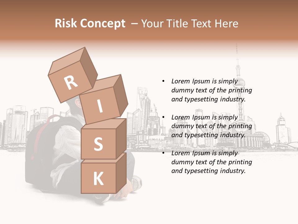 Shanghai Boy Backpack PowerPoint Template