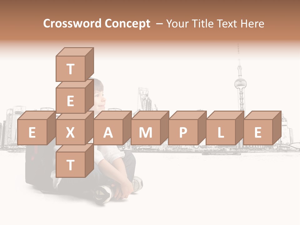 Shanghai Boy Backpack PowerPoint Template