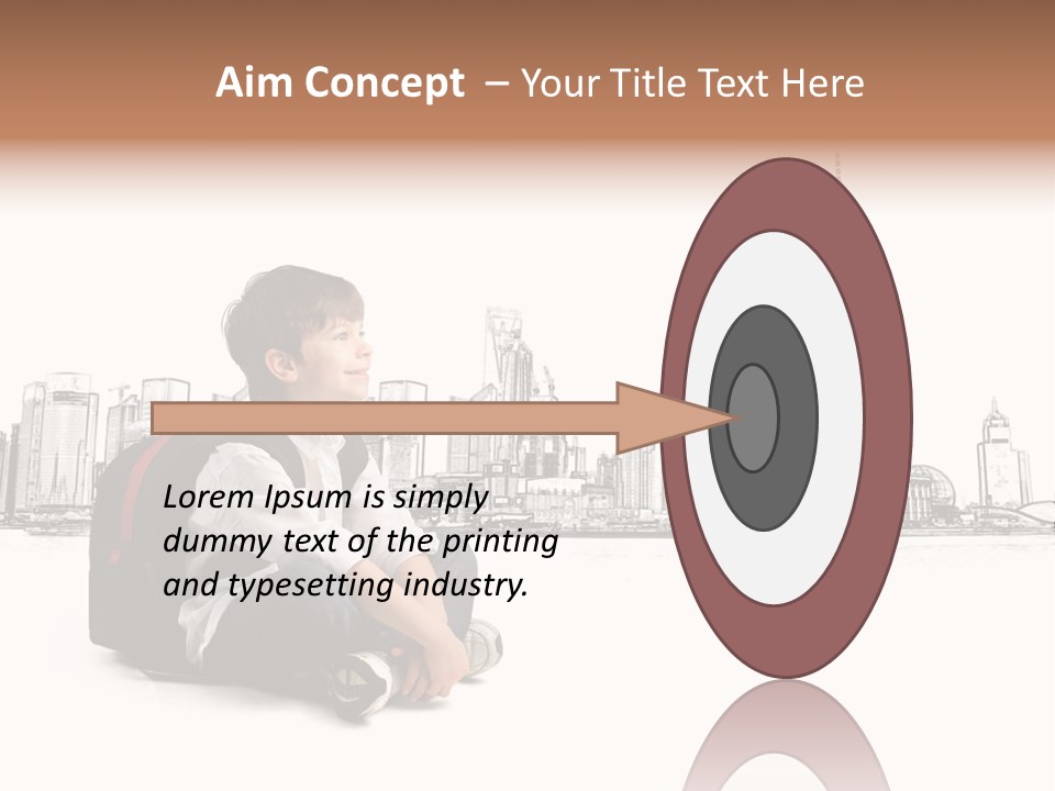 Shanghai Boy Backpack PowerPoint Template