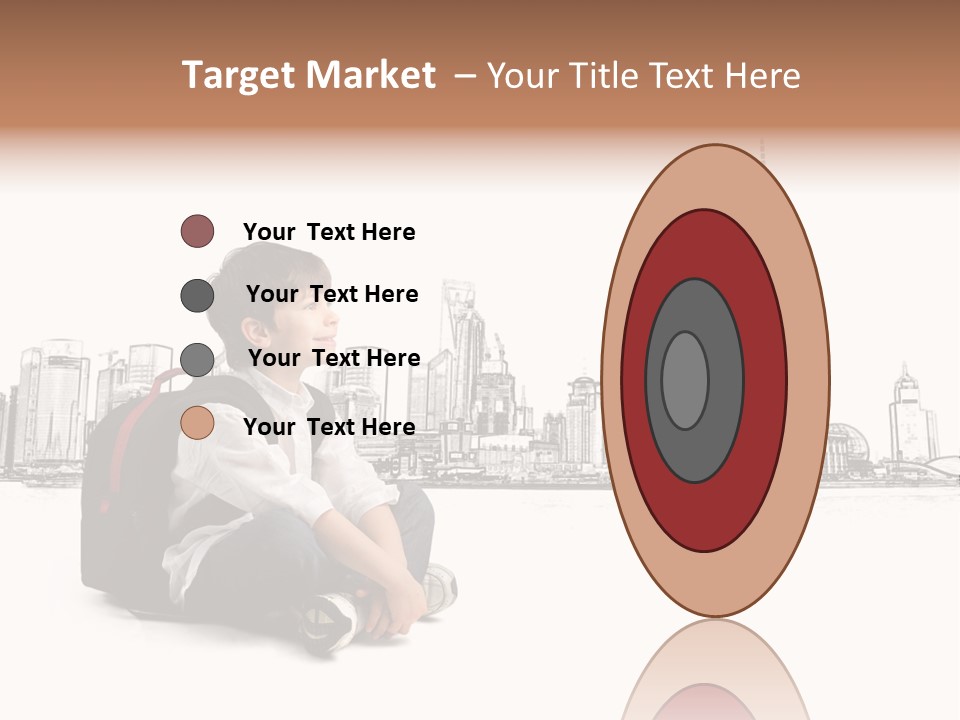 Shanghai Boy Backpack PowerPoint Template