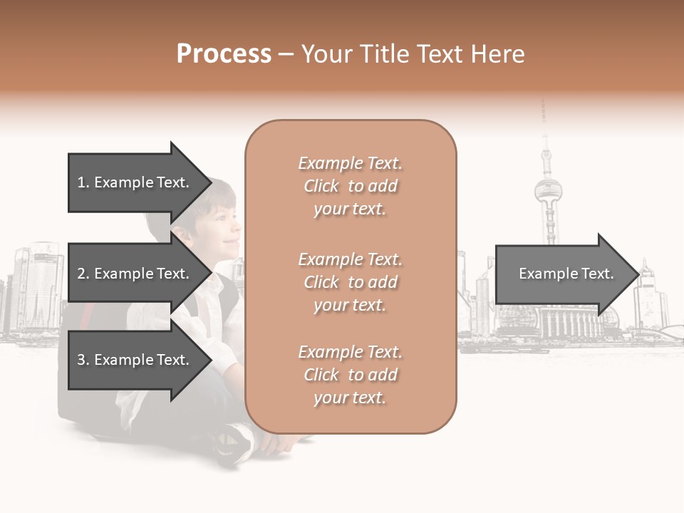 Shanghai Boy Backpack PowerPoint Template
