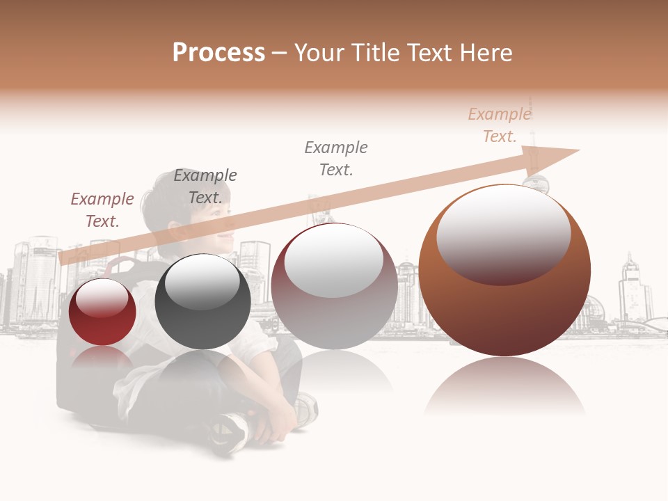 Shanghai Boy Backpack PowerPoint Template