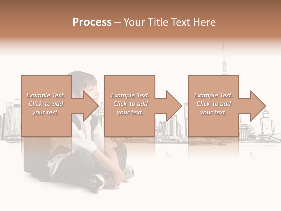 Shanghai Boy Backpack PowerPoint Template