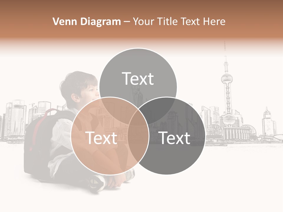 Shanghai Boy Backpack PowerPoint Template
