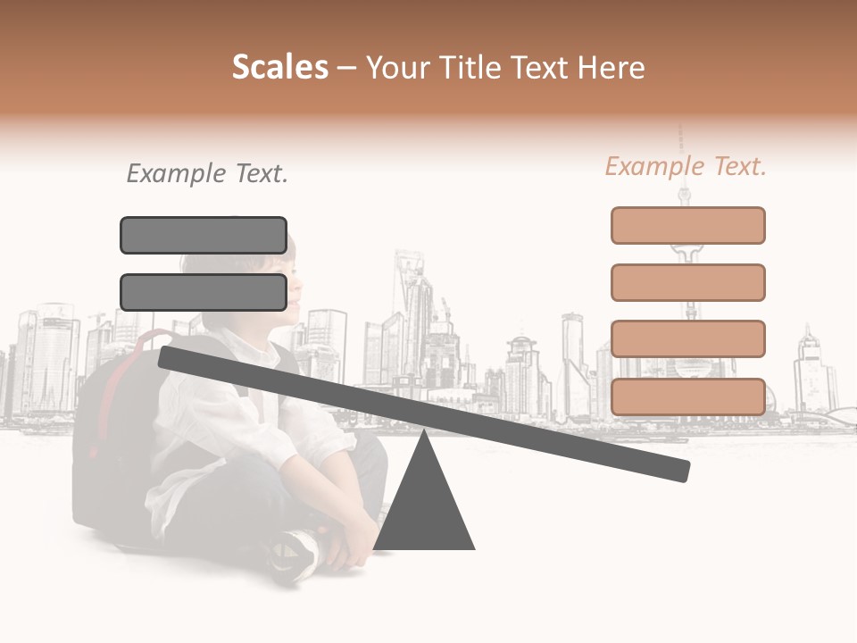 Shanghai Boy Backpack PowerPoint Template