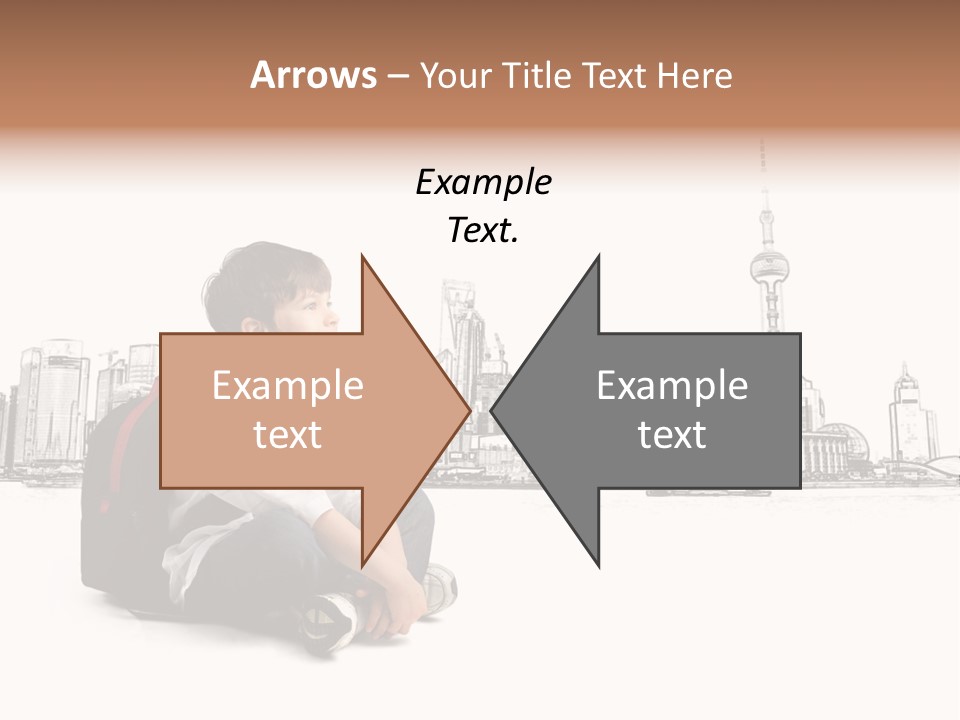 Shanghai Boy Backpack PowerPoint Template