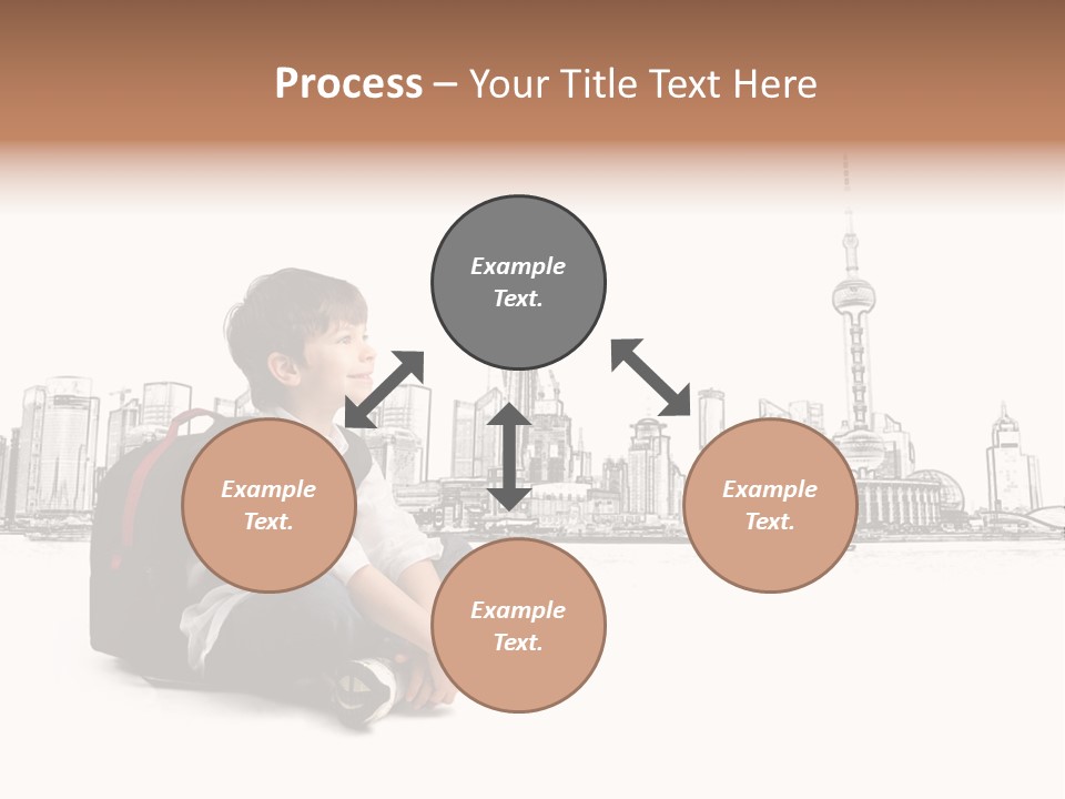 Shanghai Boy Backpack PowerPoint Template